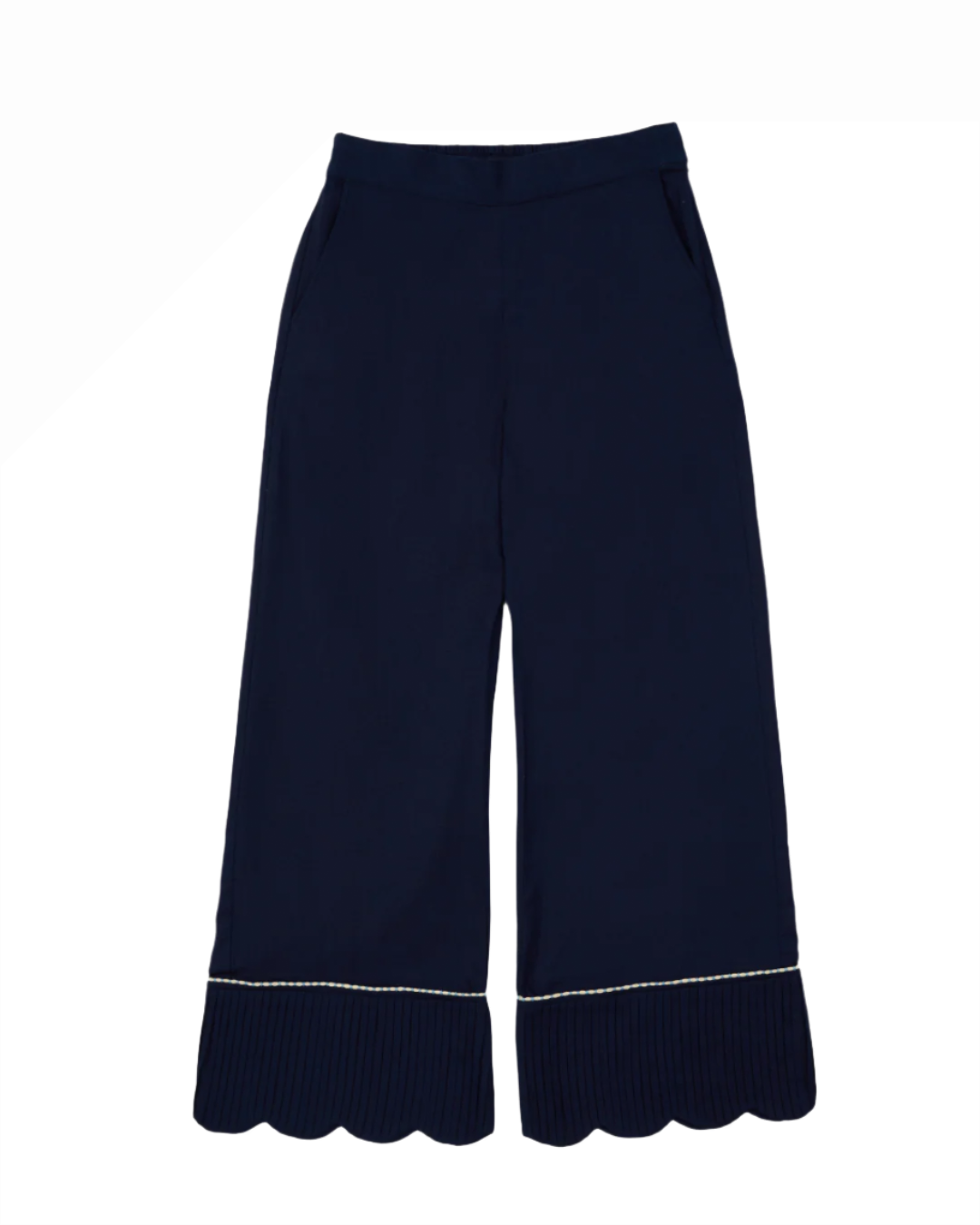 Double Scallop Denim Pant