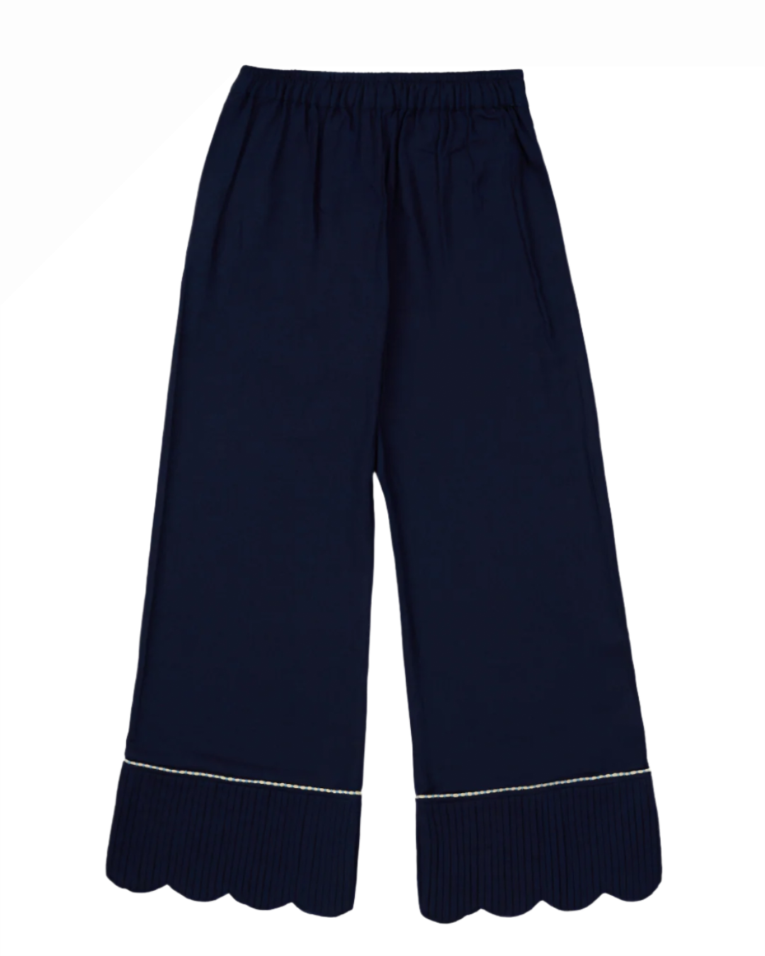 Double Scallop Denim Pant
