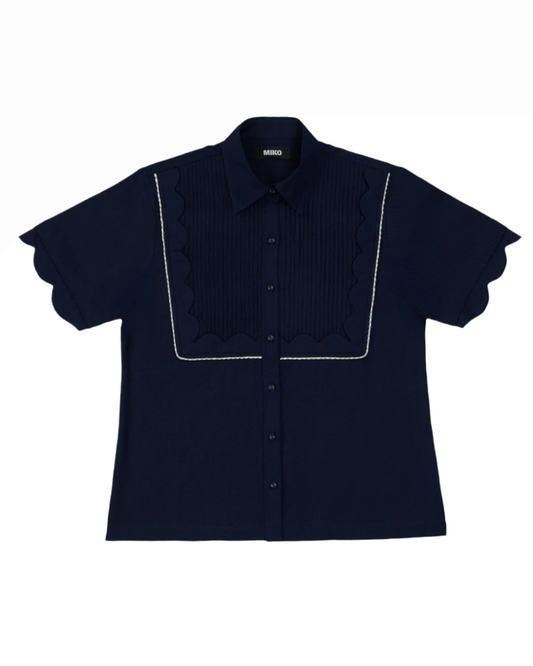 Double Scallop Denim Shirt