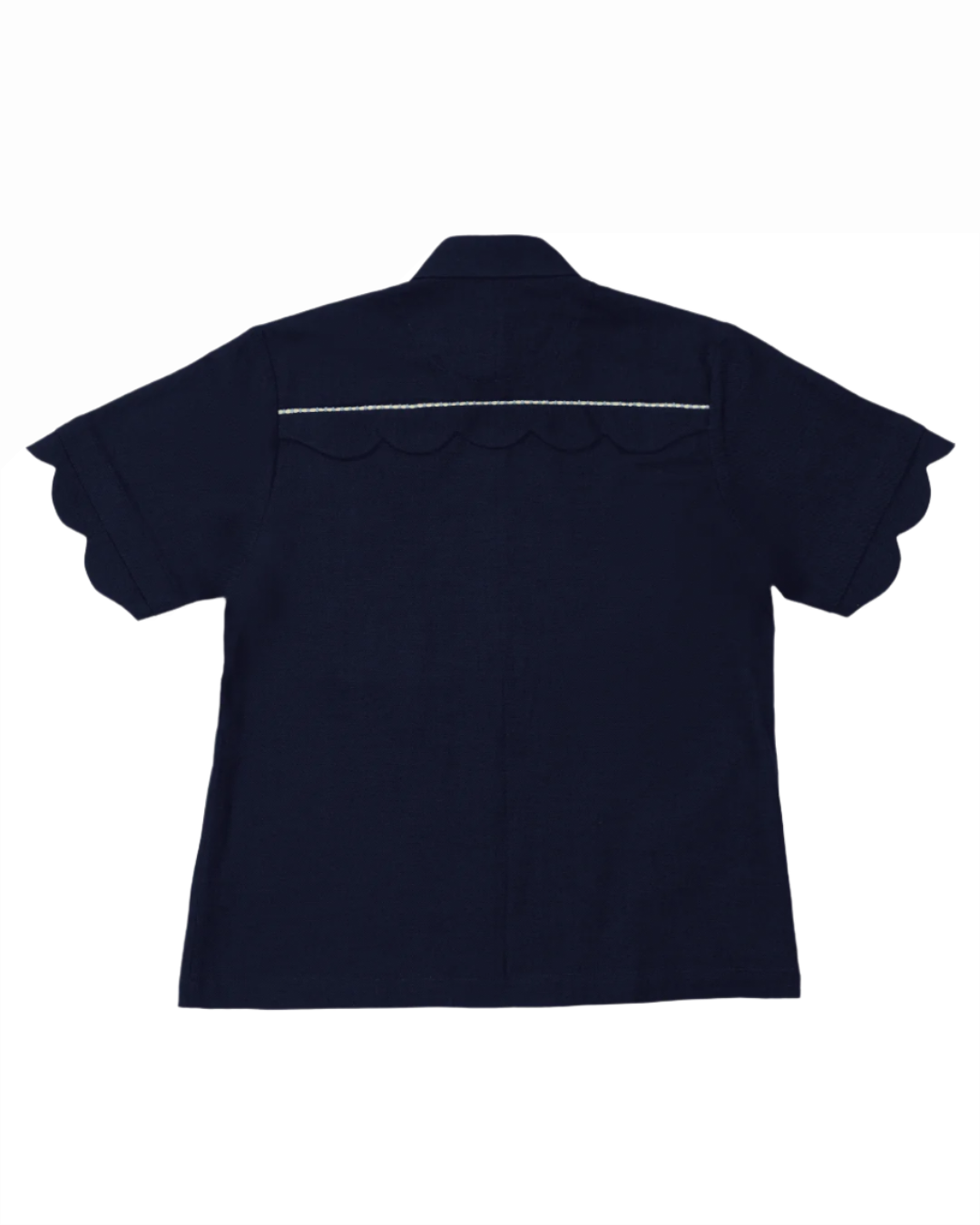 Double Scallop Denim Shirt