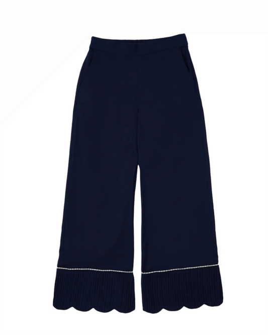 Double Scallop Denim Pant